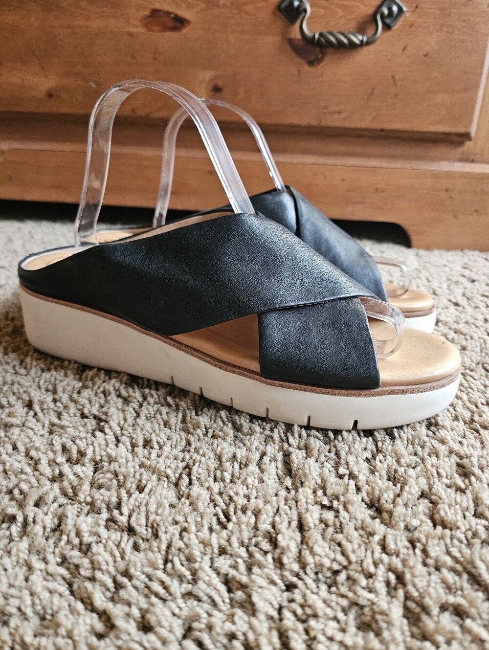 Corso Como Brunna Leather Slides Sz 11